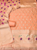 image, Silk Banarasi Patola woven Unstitched Salwar Suit Dress Material With Dupatta | DEVANGI
