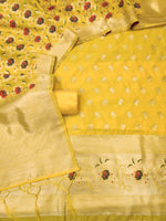 image, Silk Banarasi Patola woven Unstitched Salwar Suit Dress Material With Dupatta | DEVANGI
