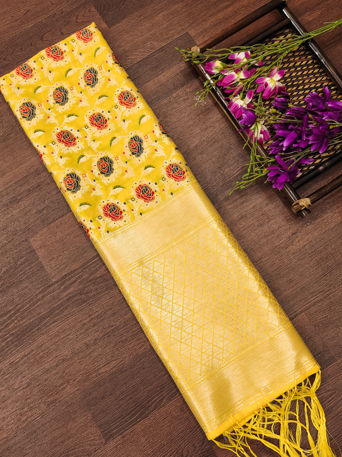 Silk Banarasi Patola woven Unstitched Salwar Suit Dress Material With Dupatta | DEVANGI