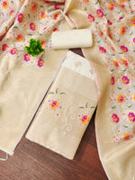 image, Silk Banarasi Patola woven Unstitched Salwar Suit Dress Material With Dupatta | DEVANGI
