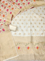 image, Silk Banarasi Patola woven Unstitched Salwar Suit Dress Material With Dupatta | DEVANGI
