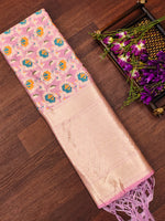 image, Silk Banarasi Patola woven Unstitched Salwar Suit Dress Material With Dupatta | DEVANGI
