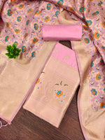 image, Silk Banarasi Patola woven Unstitched Salwar Suit Dress Material With Dupatta | DEVANGI
