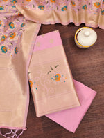image, Silk Banarasi Patola woven Unstitched Salwar Suit Dress Material With Dupatta | DEVANGI
