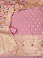 image, Silk Banarasi Patola woven Unstitched Salwar Suit Dress Material With Dupatta | DEVANGI
