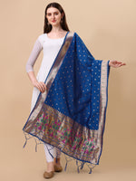 image, Minakari Floral Silk Blend Traditional Ethnic Banarasi Woven Patola Dupatta For WOMEN | DEVANGI
