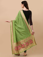 image, Minakari Floral Silk Blend Traditional Ethnic Banarasi Woven Patola Dupatta For WOMEN | DEVANGI
