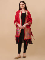 image, Minakari Floral Silk Blend Traditional Ethnic Banarasi Woven Patola Dupatta For WOMEN | DEVANGI
