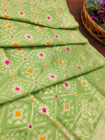 image, Floral Silk Blend Traditional Ethnic Banaras Woven Patola Dupatta For WOMEN | DEVANGI
