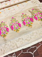 image, Floral Banarasi Silk Blend Traditional Ethnic Woven Patola Dupatta For WOMEN | DEVANGI

