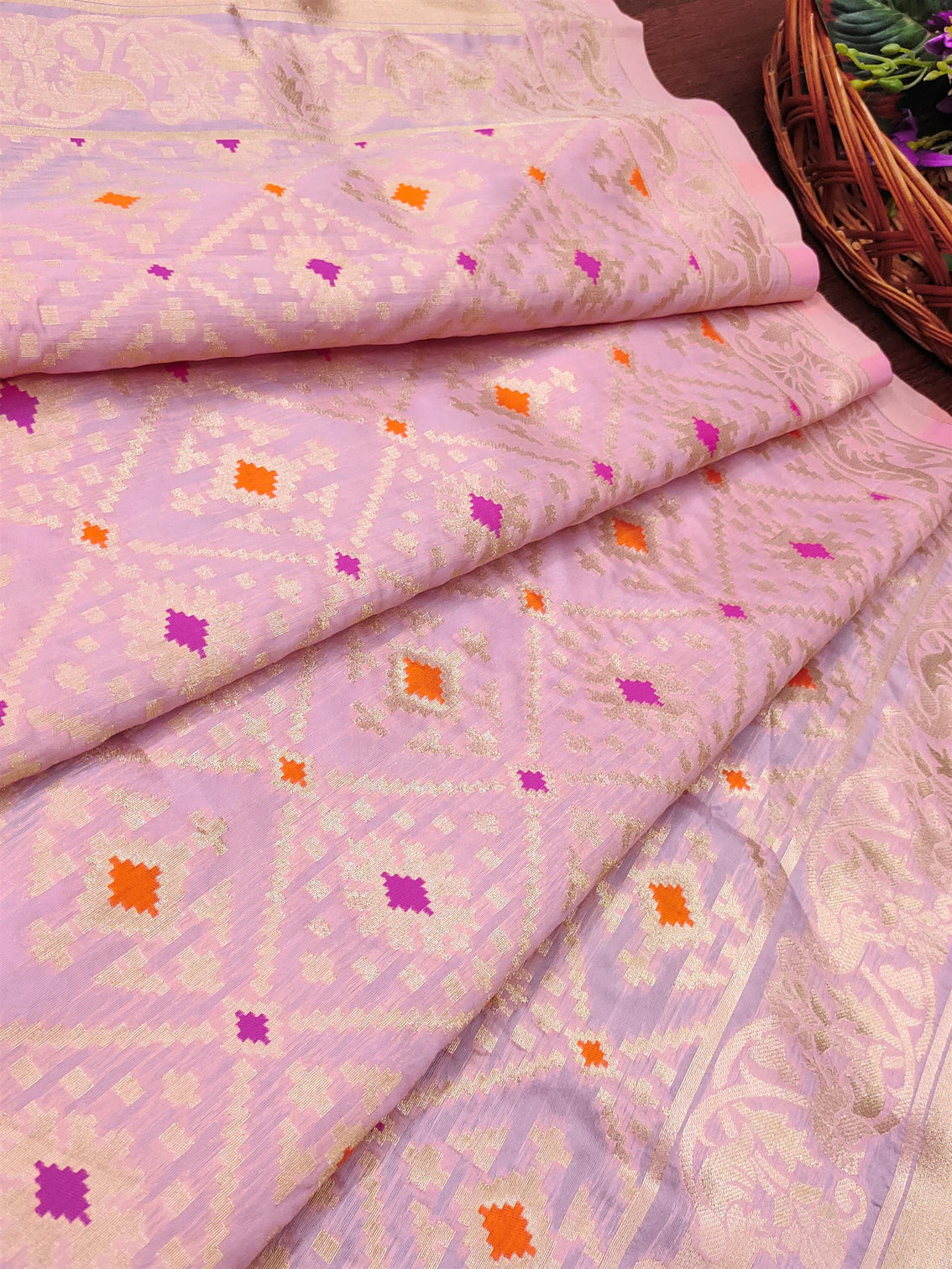 Floral Silk Blend Traditional Ethnic Banarasi Woven Patola Dupatta For WOMEN | DEVANGI