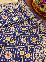 image, Floral Silk Blend Traditional Ethnic Banarasi  Woven Patola Dupatta For WOMEN | DEVANGI
