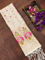 image, Floral Banarasi Silk Blend Traditional Ethnic Woven Patola Dupatta For WOMEN | DEVANGI
