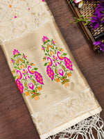 image, Floral Banarasi Silk Blend Traditional Ethnic Woven Patola Dupatta For WOMEN | DEVANGI
