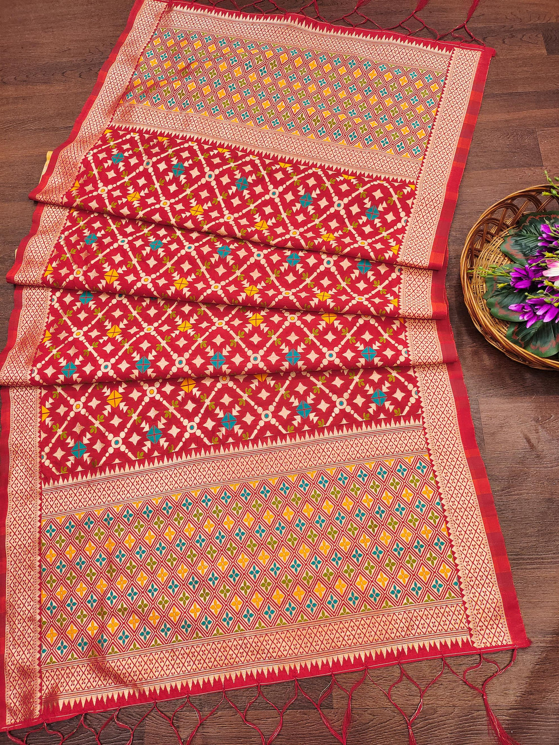 Banarasi Silk Blend Traditional Ethnic Woven Patola Dupatta For WOMEN | DEVANGI