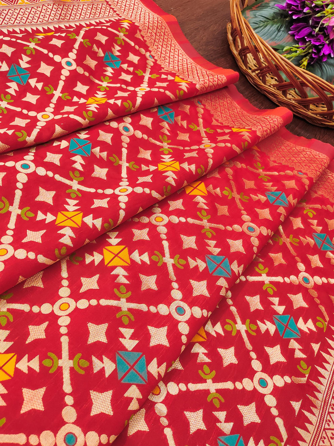 Banarasi Silk Blend Traditional Ethnic Woven Patola Dupatta For WOMEN | DEVANGI