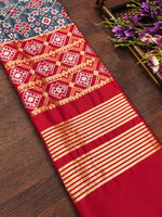 image, Multi Color Floral Banarasi Silk Blend Traditional Ethnic Woven Patola Dupatta For WOMEN | DEVANGI
