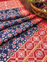 image, Multi Color Floral Banarasi Silk Blend Traditional Ethnic Woven Patola Dupatta For WOMEN | DEVANGI
