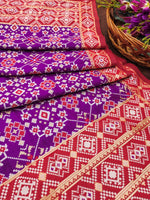 image, Floral Banarasi Silk Blend Traditional Ethnic Woven Patola Dupatta For WOMEN | DEVANGI
