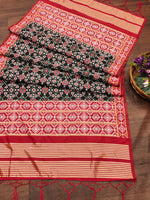 image, Floral Banarasi Silk Blend Traditional Ethnic Woven Patola Dupatta For WOMEN | DEVANGI

