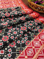 image, Floral Banarasi Silk Blend Traditional Ethnic Woven Patola Dupatta For WOMEN | DEVANGI
