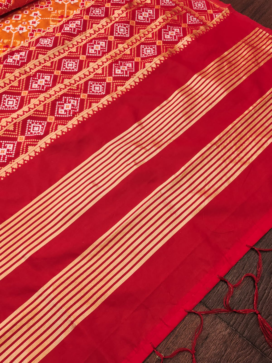 Floral Banarasi Silk Blend Traditional Ethnic Woven Patola Dupatta For WOMEN | DEVANGI