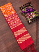 image, Floral Banarasi Silk Blend Traditional Ethnic Woven Patola Dupatta For WOMEN | DEVANGI
