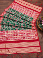 image, Floral Banarasi Silk Blend Traditional Ethnic Woven Patola Dupatta For WOMEN | DEVANGI
