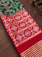 image, Floral Banarasi Silk Blend Traditional Ethnic Woven Patola Dupatta For WOMEN | DEVANGI
