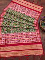 image, Floral Banarasi Silk Blend Traditional Ethnic Woven Patola Dupatta For WOMEN | DEVANGI
