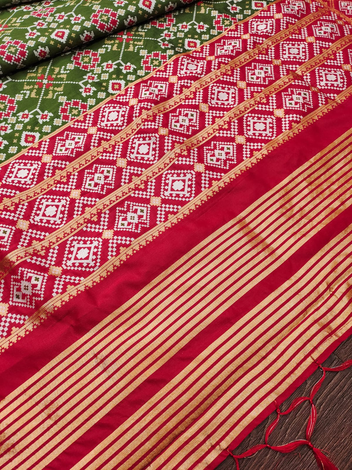 Floral Banarasi Silk Blend Traditional Ethnic Woven Patola Dupatta For WOMEN | DEVANGI