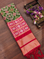 image, Floral Banarasi Silk Blend Traditional Ethnic Woven Patola Dupatta For WOMEN | DEVANGI
